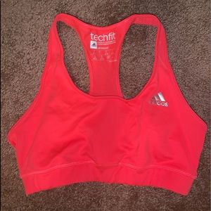 Coral Adidas Sports Bra